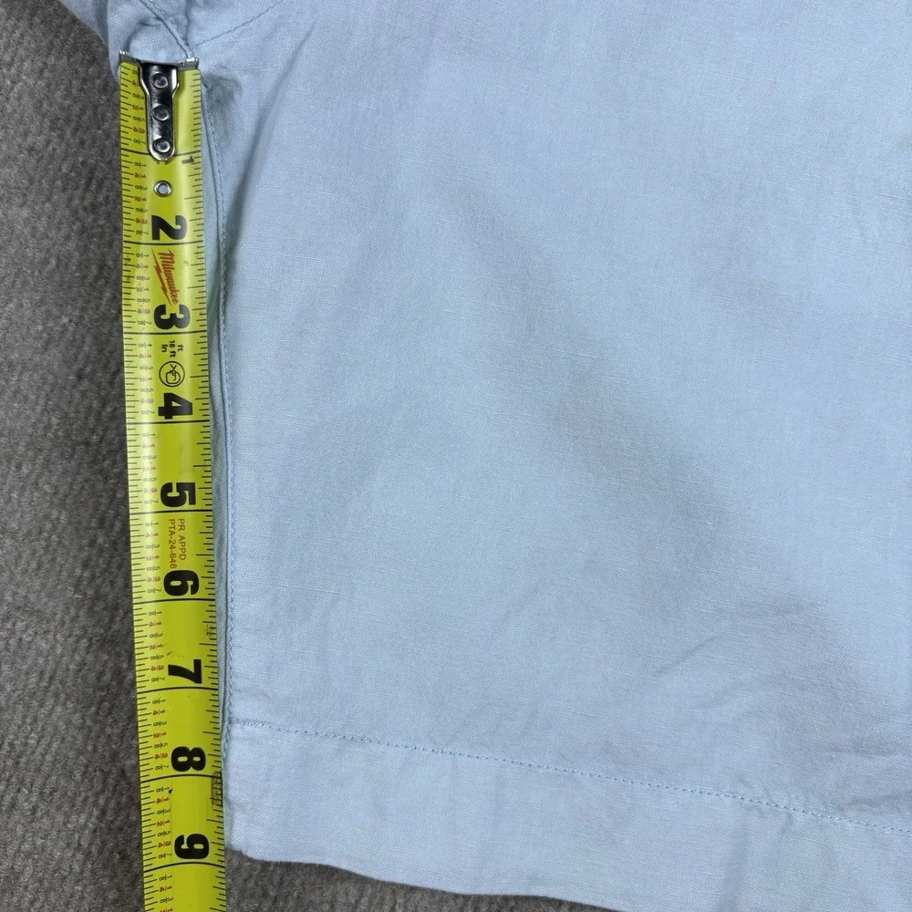 Faherty Brand Men's Light Blue Linen Blend Chino Shorts Size 36 Casual Beach